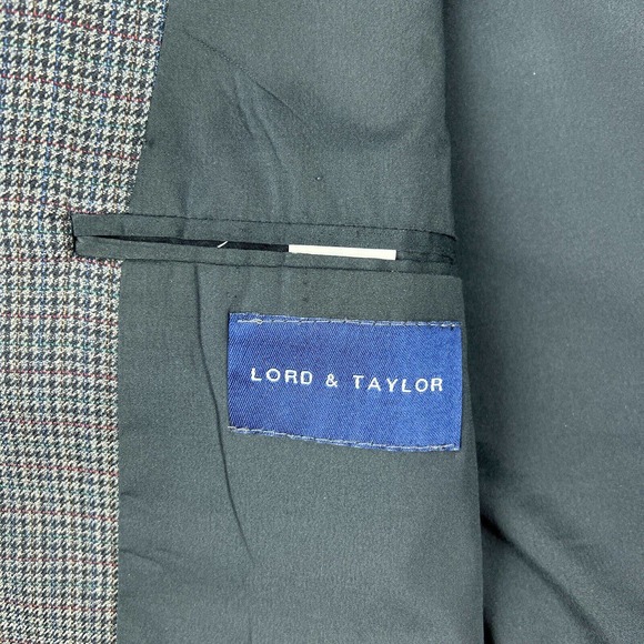 Ralph Lauren Blazer Mens 44R Gray Houndstooth Wool Sport Coat LRL VTG Canada - Picture 8 of 15